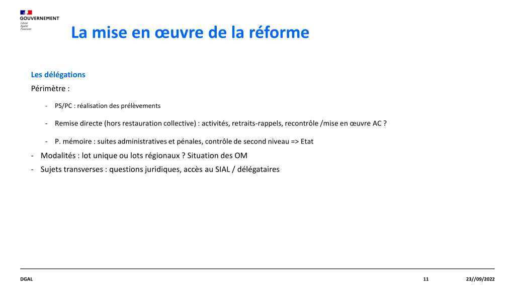 la mise en uvre de la r forme 5