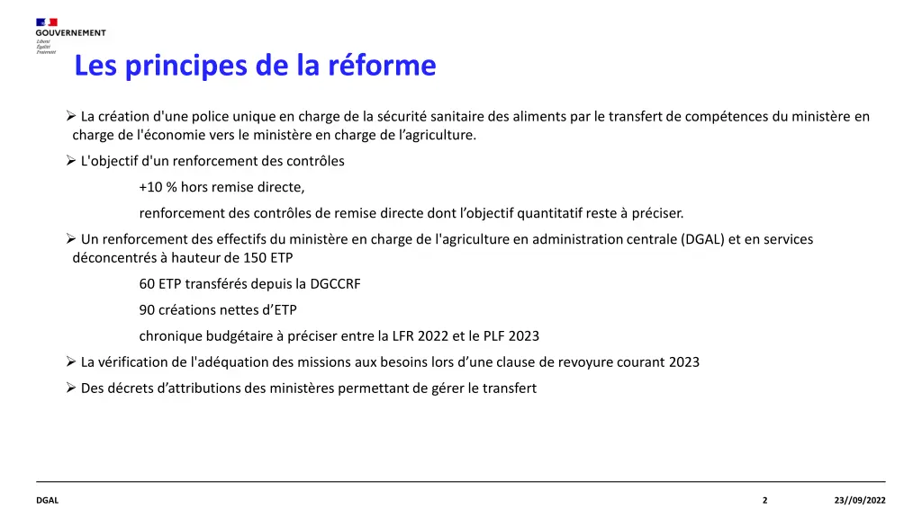les principes de la r forme