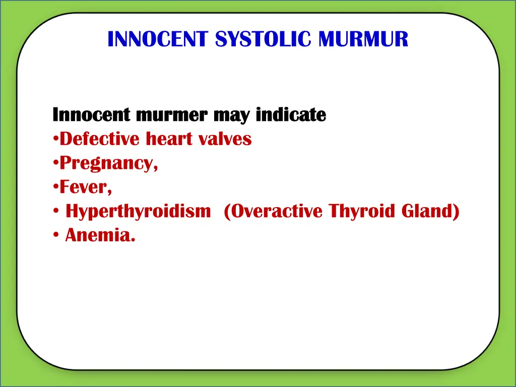 innocent systolic murmur 2
