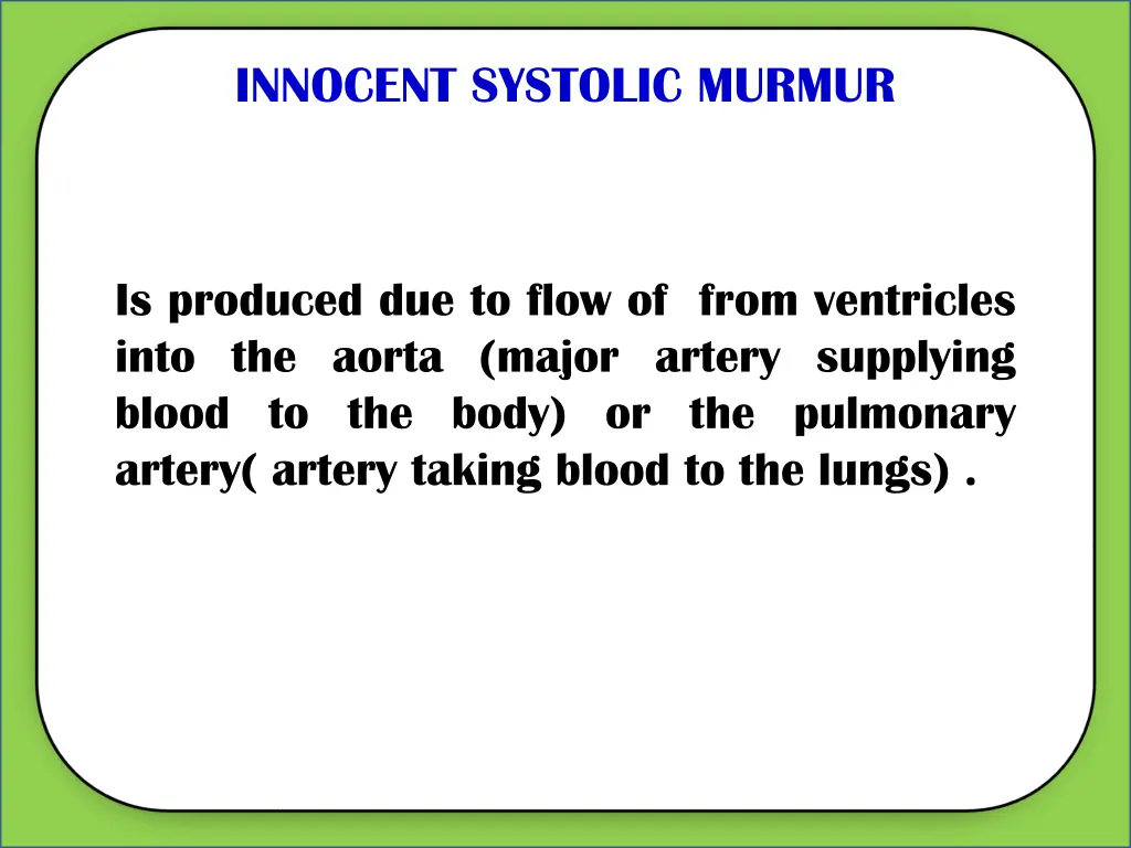 innocent systolic murmur