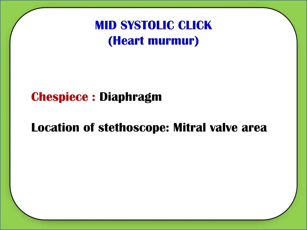 mid systolic click heart murmur 3