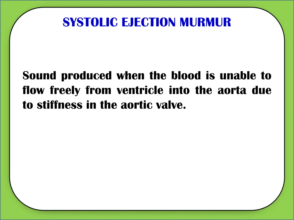 systolic ejection murmur