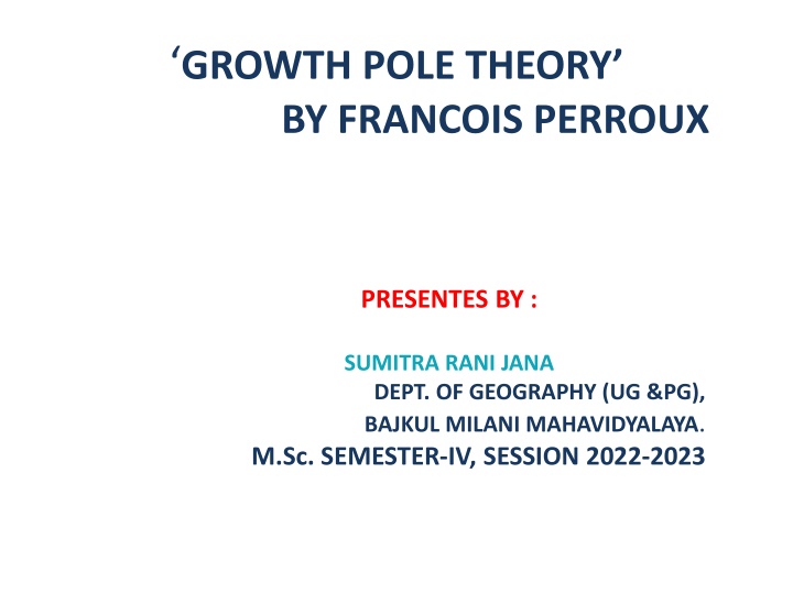 growth pole theory by francois perroux