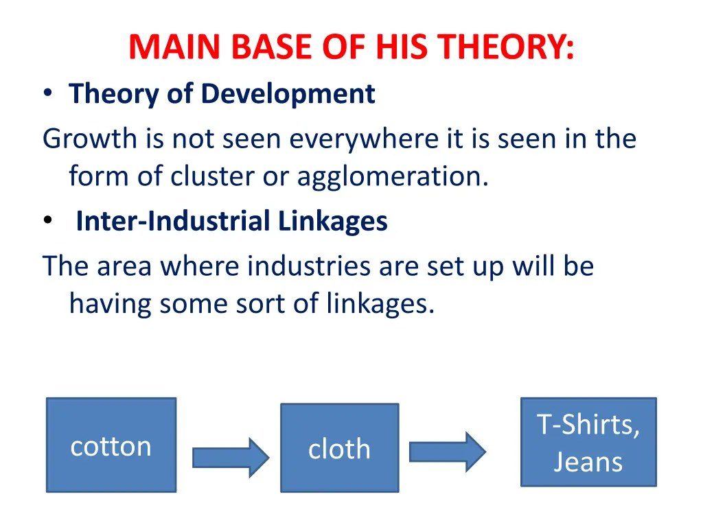 main base of his theory theory of development