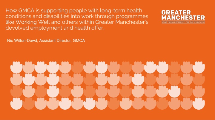how gmca is supporting people with long term