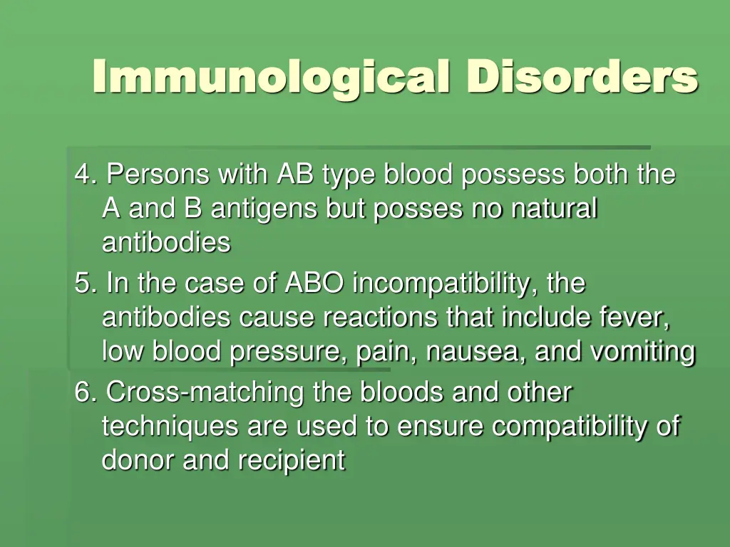 immunological disorders immunological disorders 12