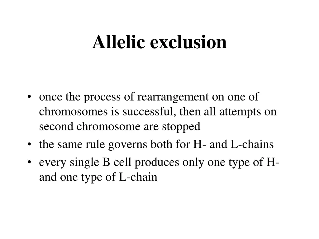 allelic exclusion