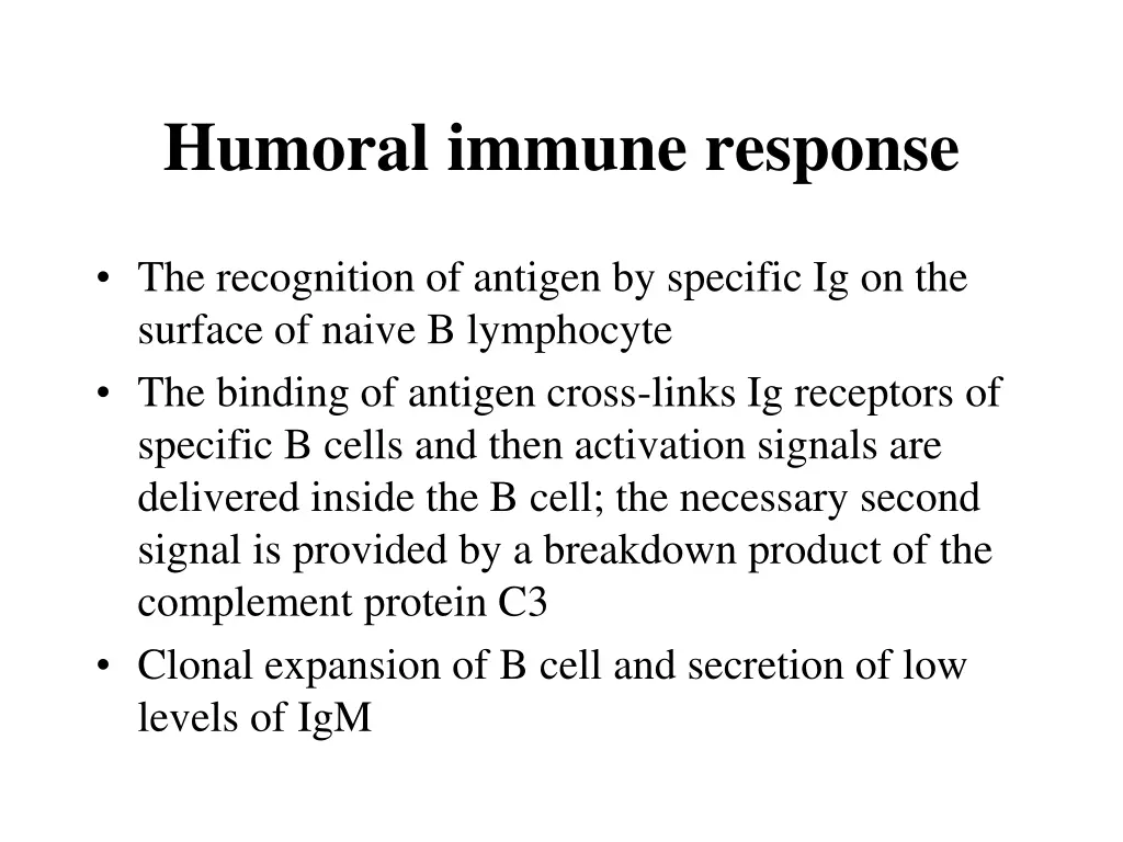 humoral immune response