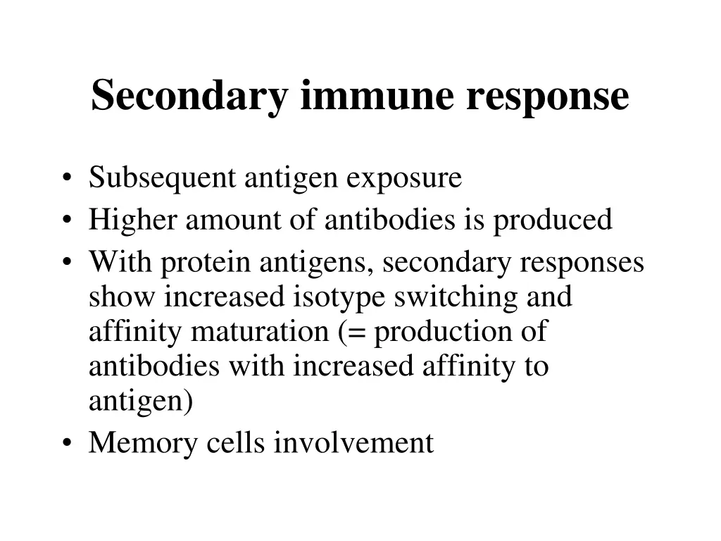 secondary immune response