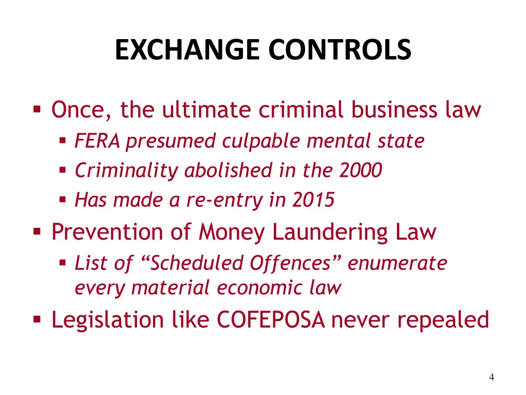 exchange controls