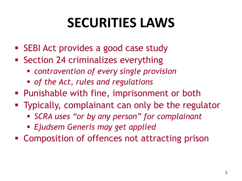 securities laws