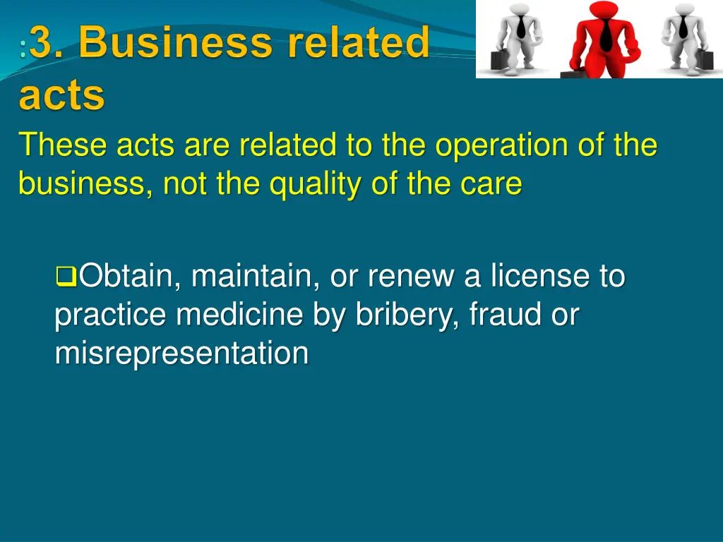 these acts are related to the operation