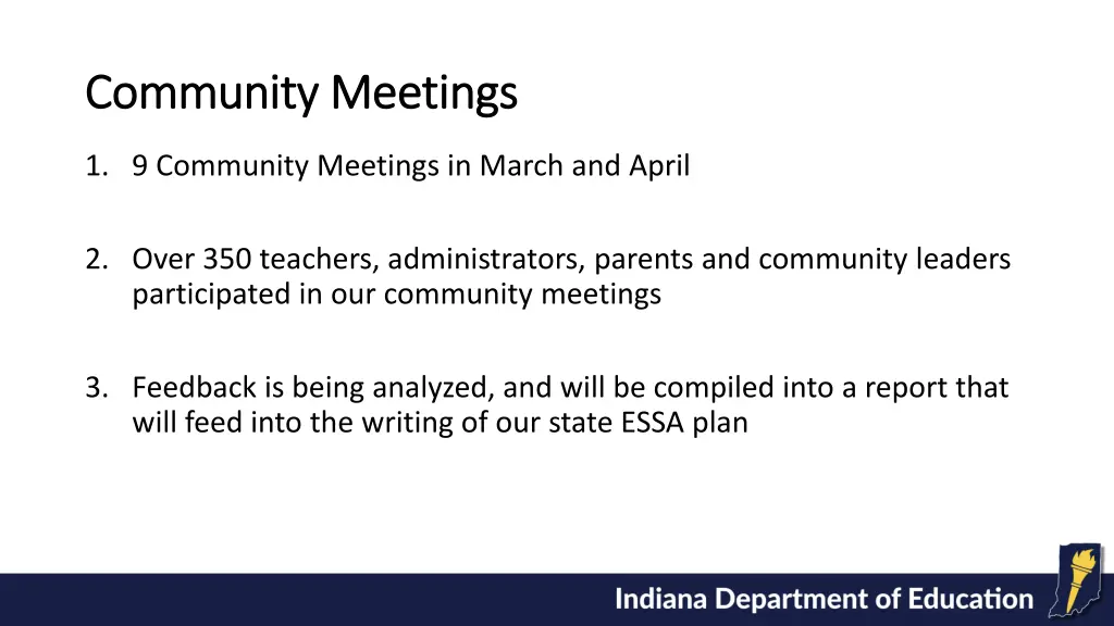 community meetings community meetings