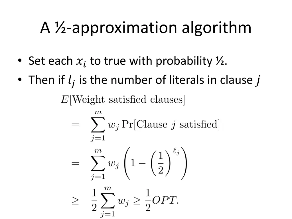 a approximation algorithm