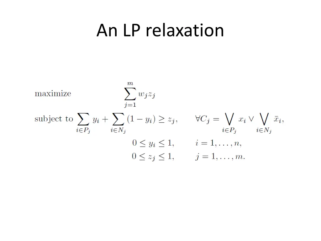 an lp relaxation