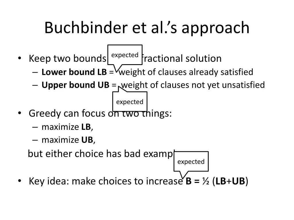 buchbinder et al s approach 1