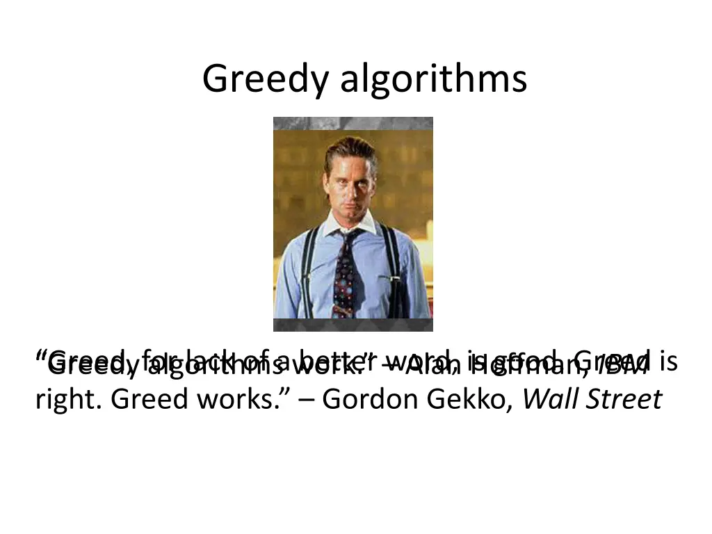 greedy algorithms