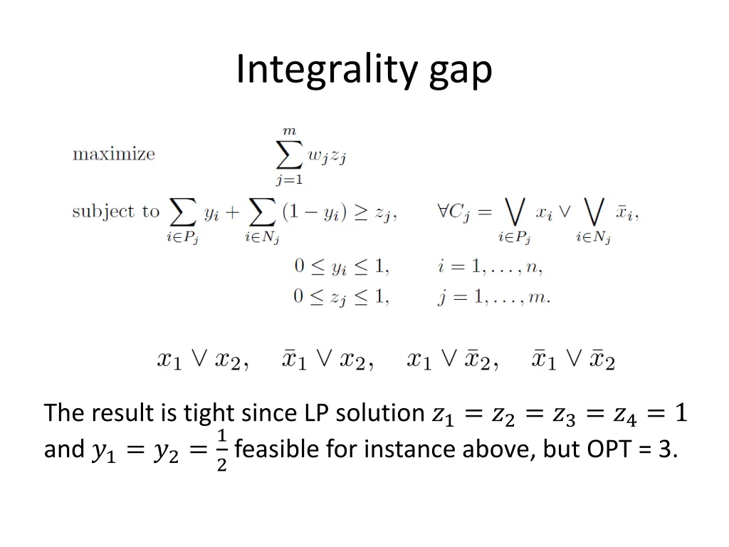integrality gap