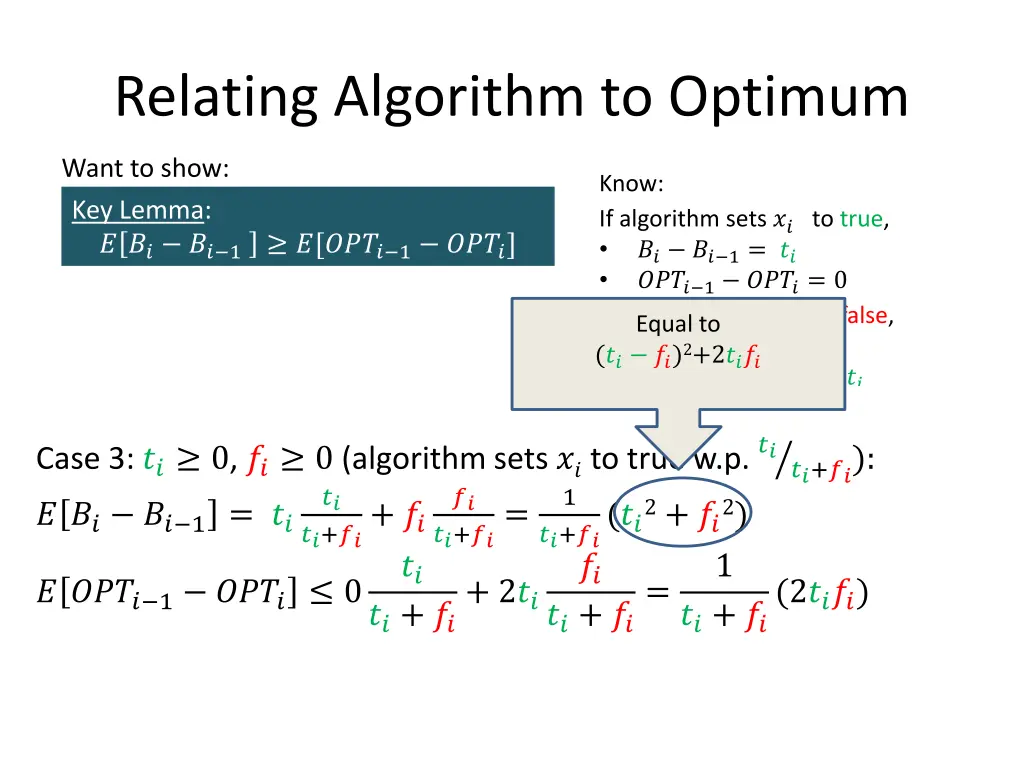 relating algorithm to optimum 2