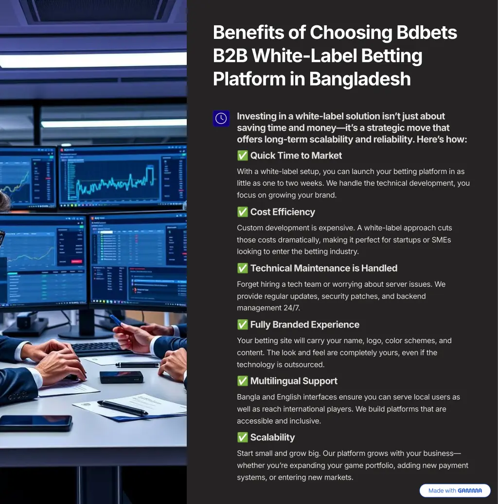 benefits of choosing bdbets b2b white label