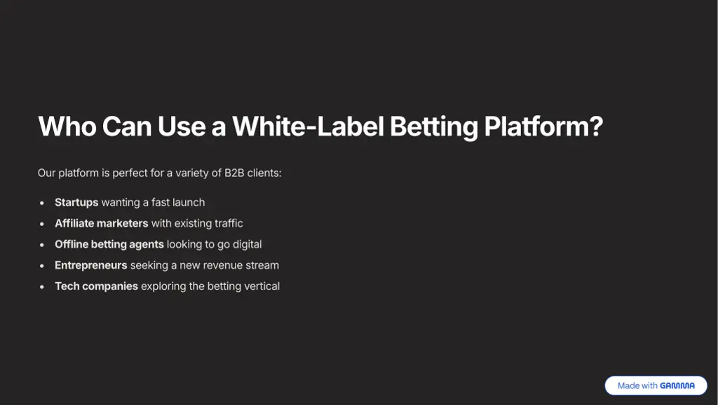 who can use a white label betting platform
