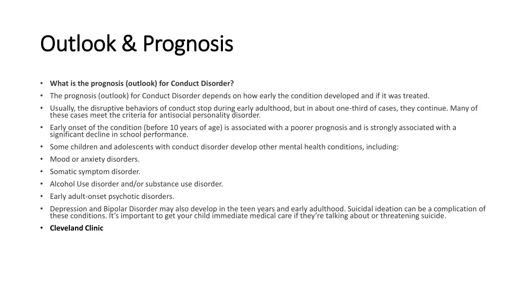 outlook prognosis outlook prognosis