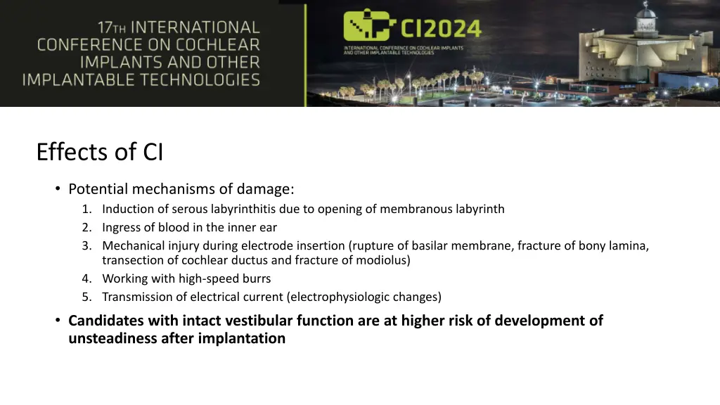 effects of ci