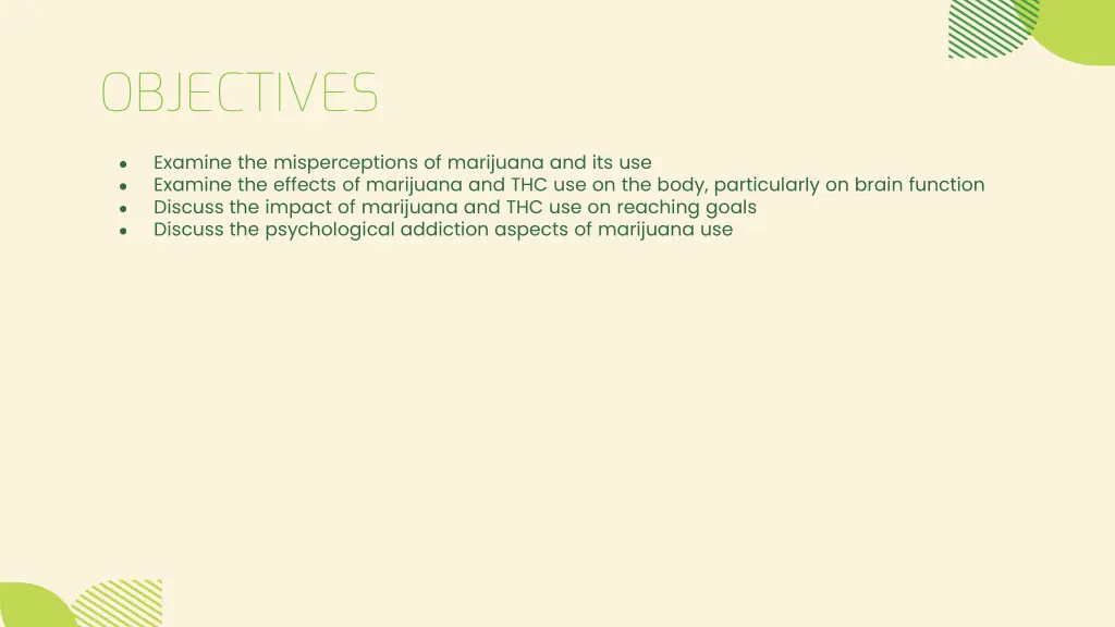 objectives