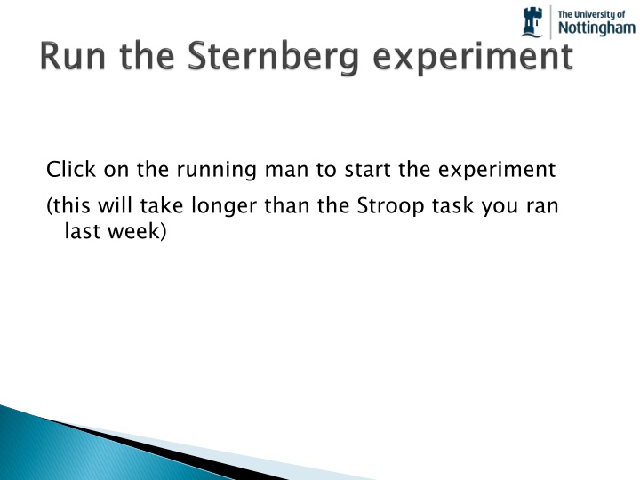 click on the running man to start the experiment