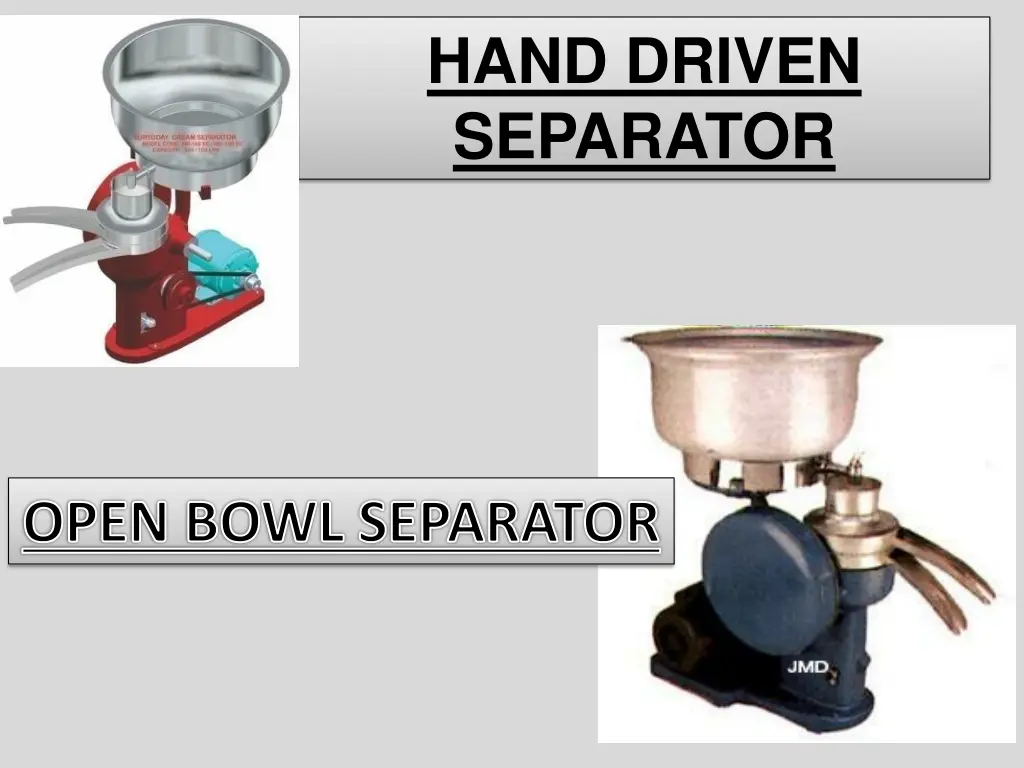 hand driven separator