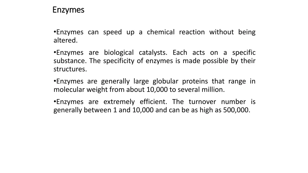 enzymes enzymes