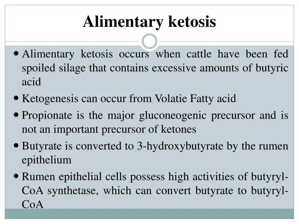 alimentary ketosis