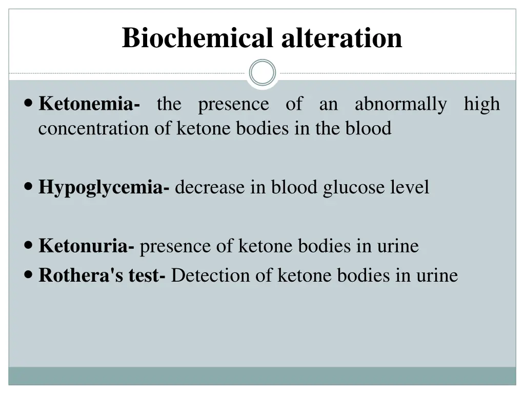 biochemical alteration