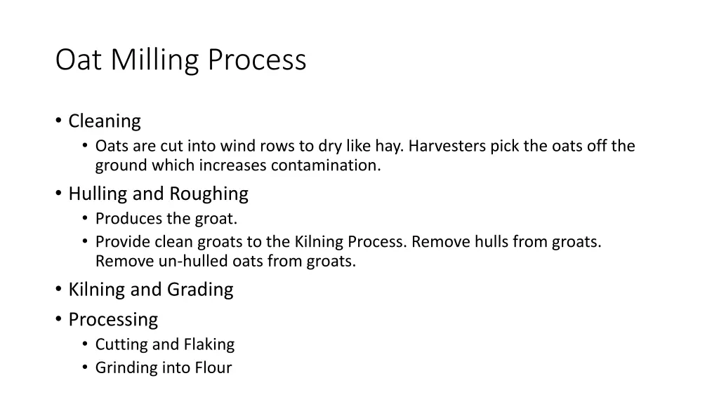 oat milling process