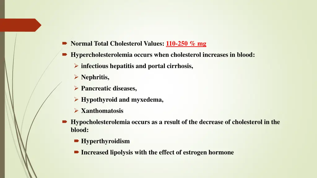 normal total cholesterol values 110 250 mg