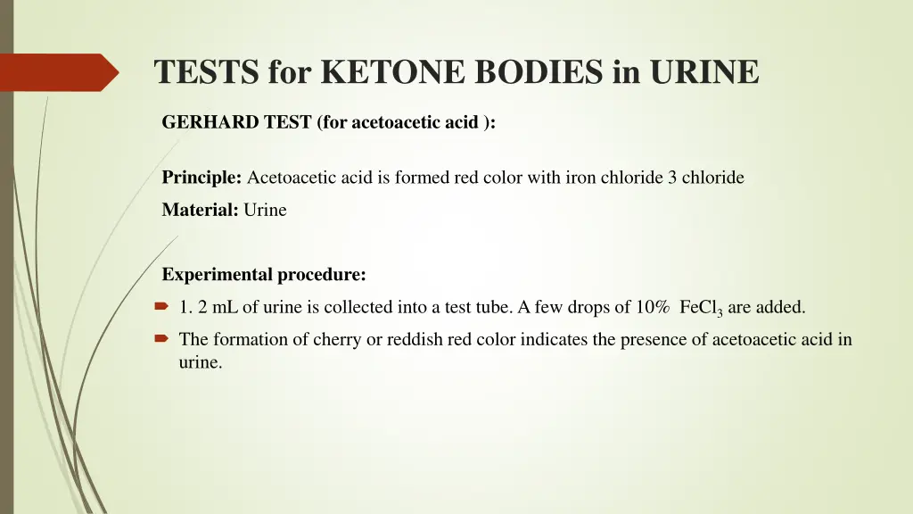 tests for ketone bodies in urine 1