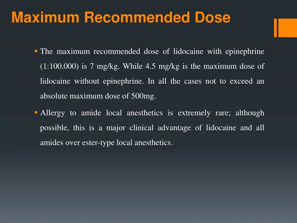 maximum recommended dose