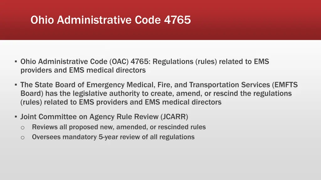 ohio administrative code 4765