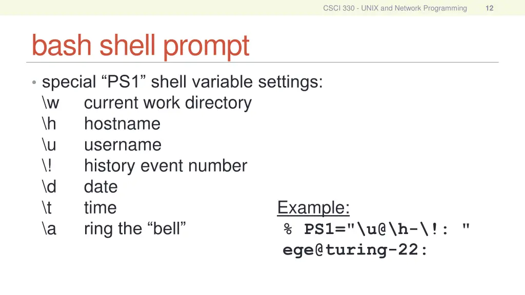 csci 330 unix and network programming 11