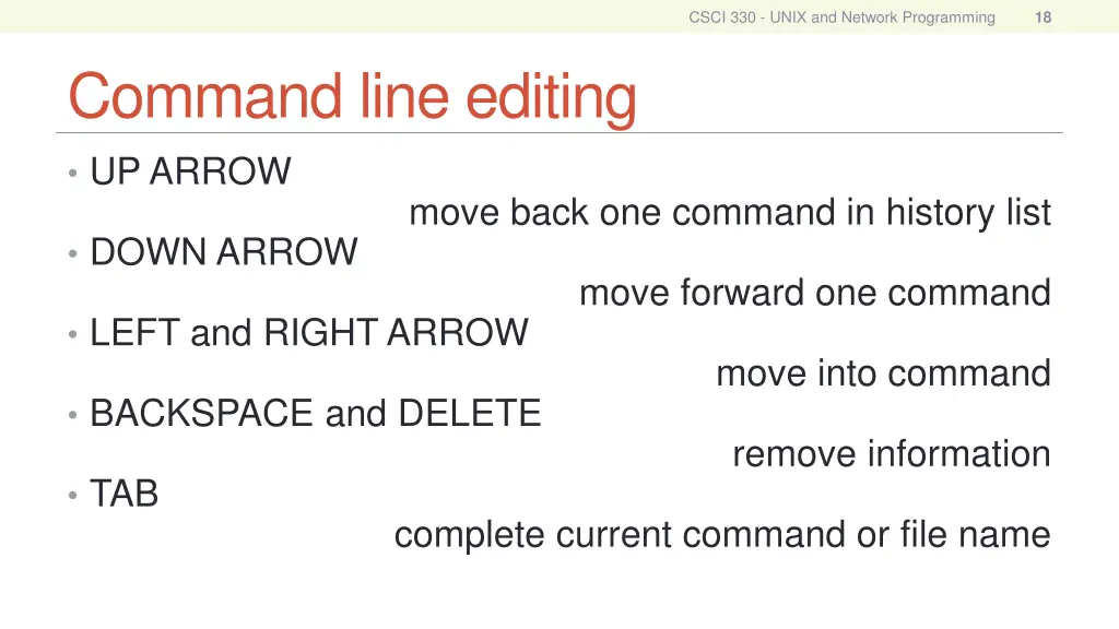 csci 330 unix and network programming 17