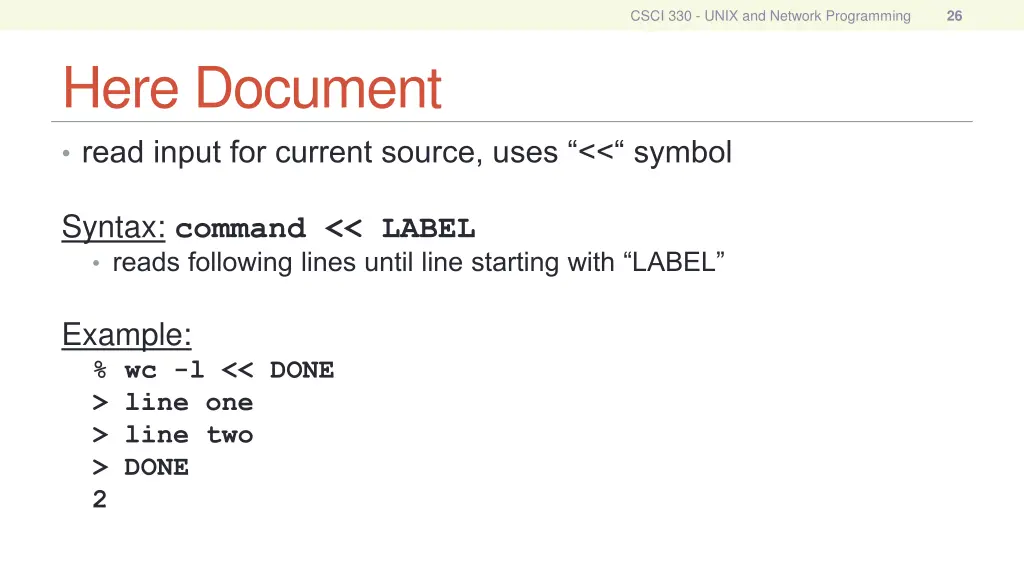 csci 330 unix and network programming 25