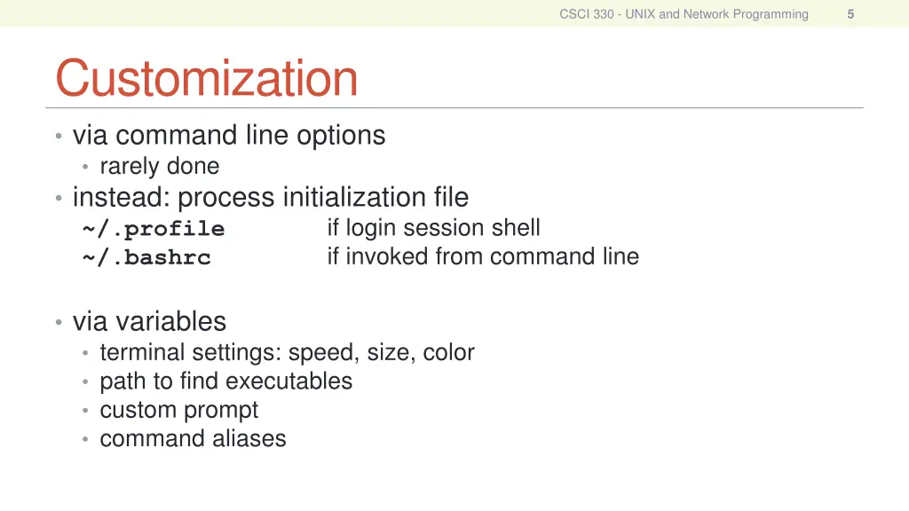 csci 330 unix and network programming 4