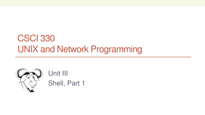 csci 330 unix and network programming