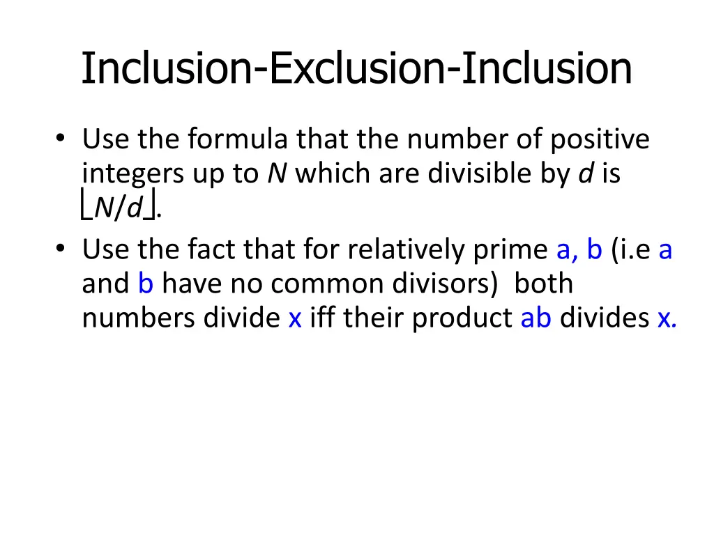 inclusion exclusion inclusion 3