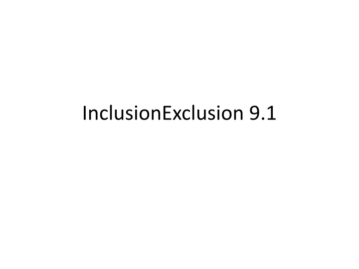 inclusionexclusion 9 1