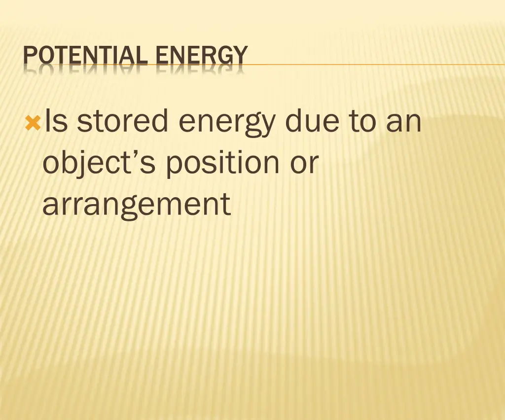 potential energy