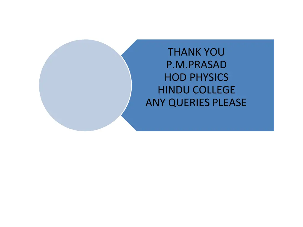 thank you p m prasad hod physics hinducollege