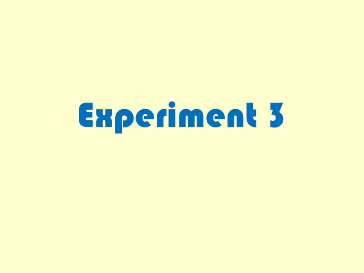 experiment 3