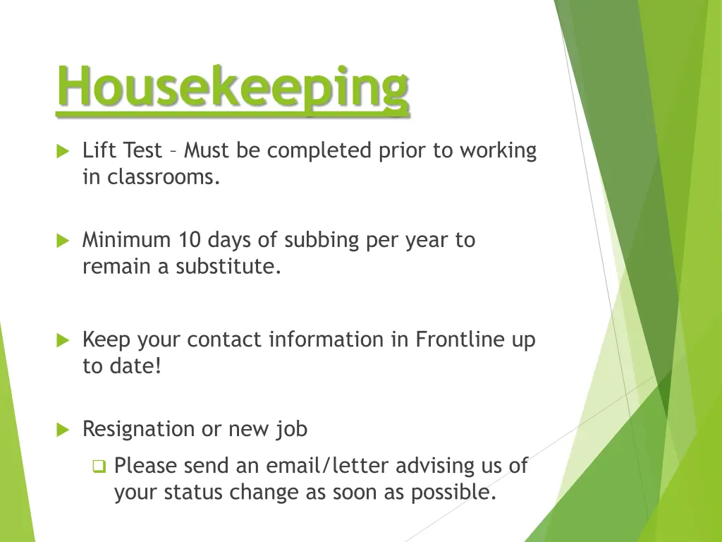 housekeeping