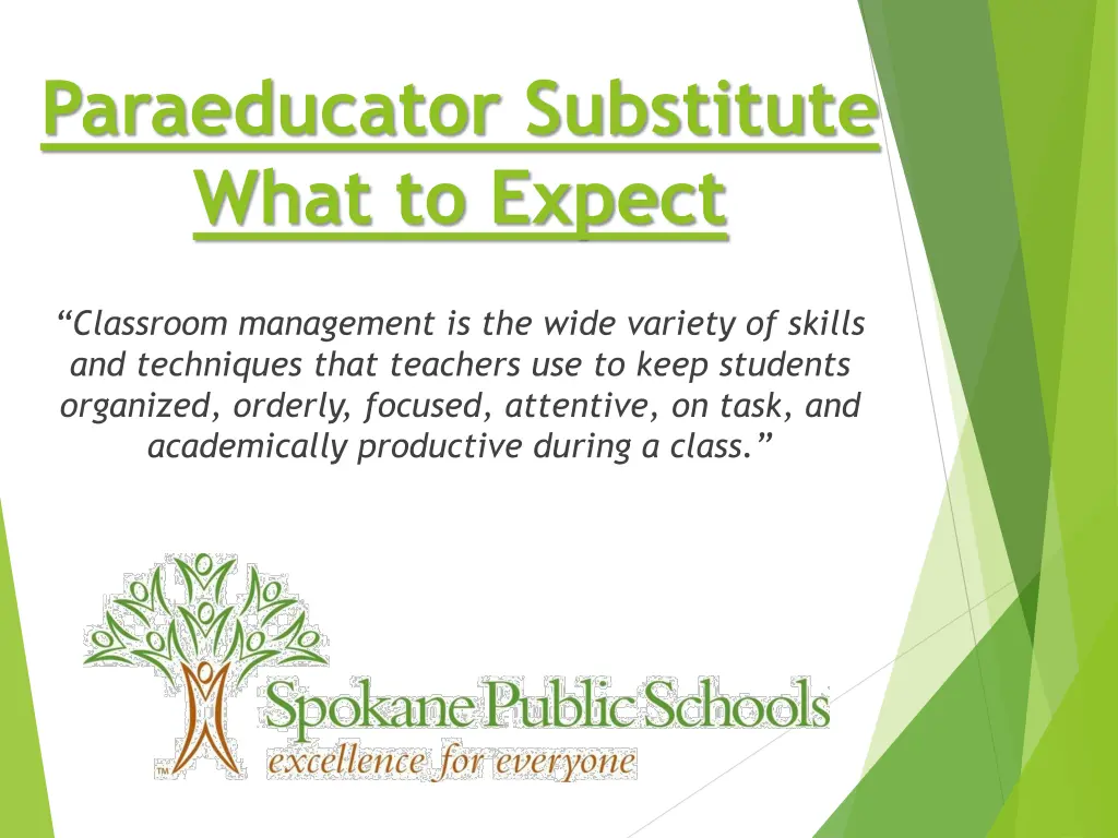 paraeducator substitute what to expect